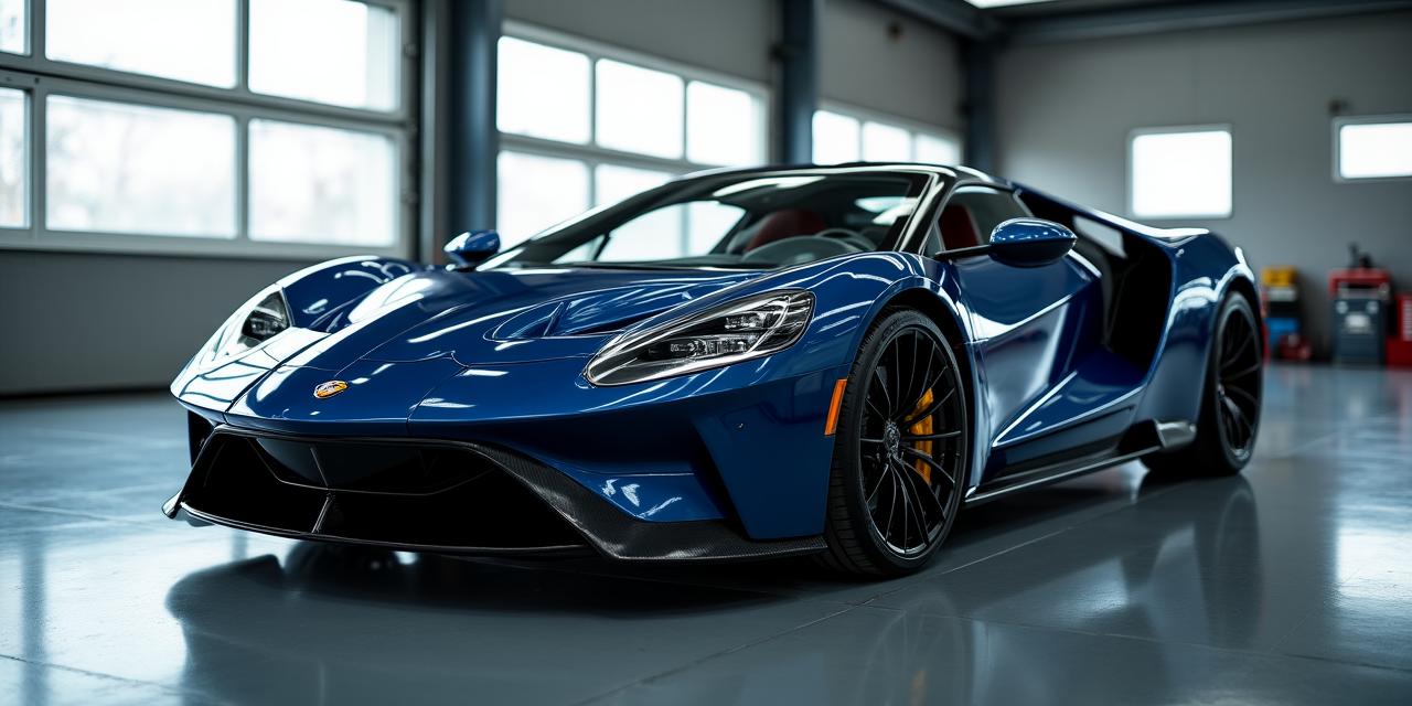 Close-up van een glanzende auto na detailing